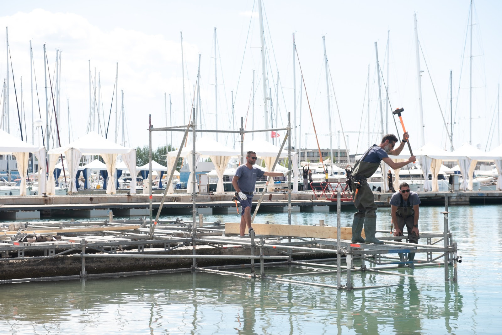 En construcción el recinto ferial del Palma International Boat Show